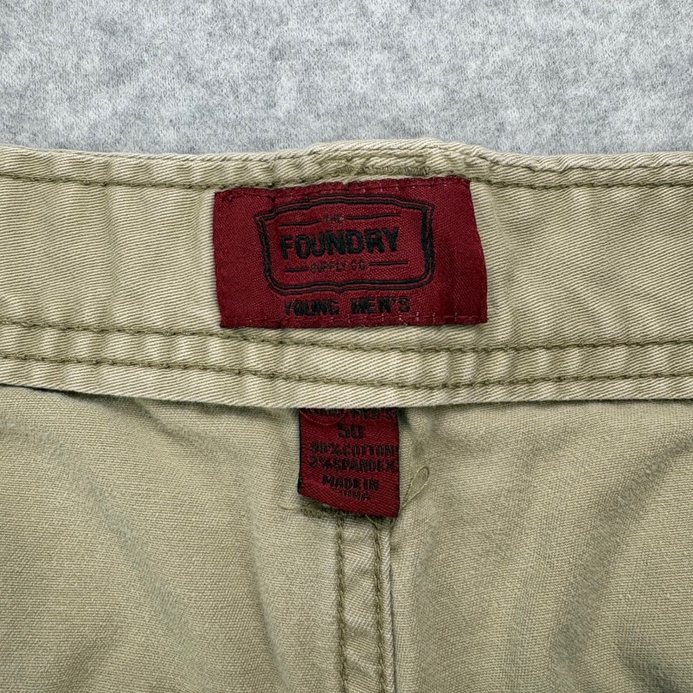 Foundry Cargo Shorts Mens 50 Tan Khaki Cotton Blend Gorpcore Summer Baggy - Picture 3 of 7